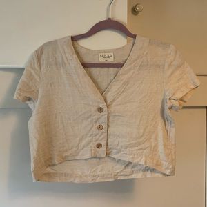 Linen crop top